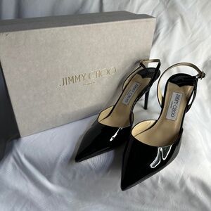Jimmy Choo 247 Tilly - Black Pat - Size 39 1/2